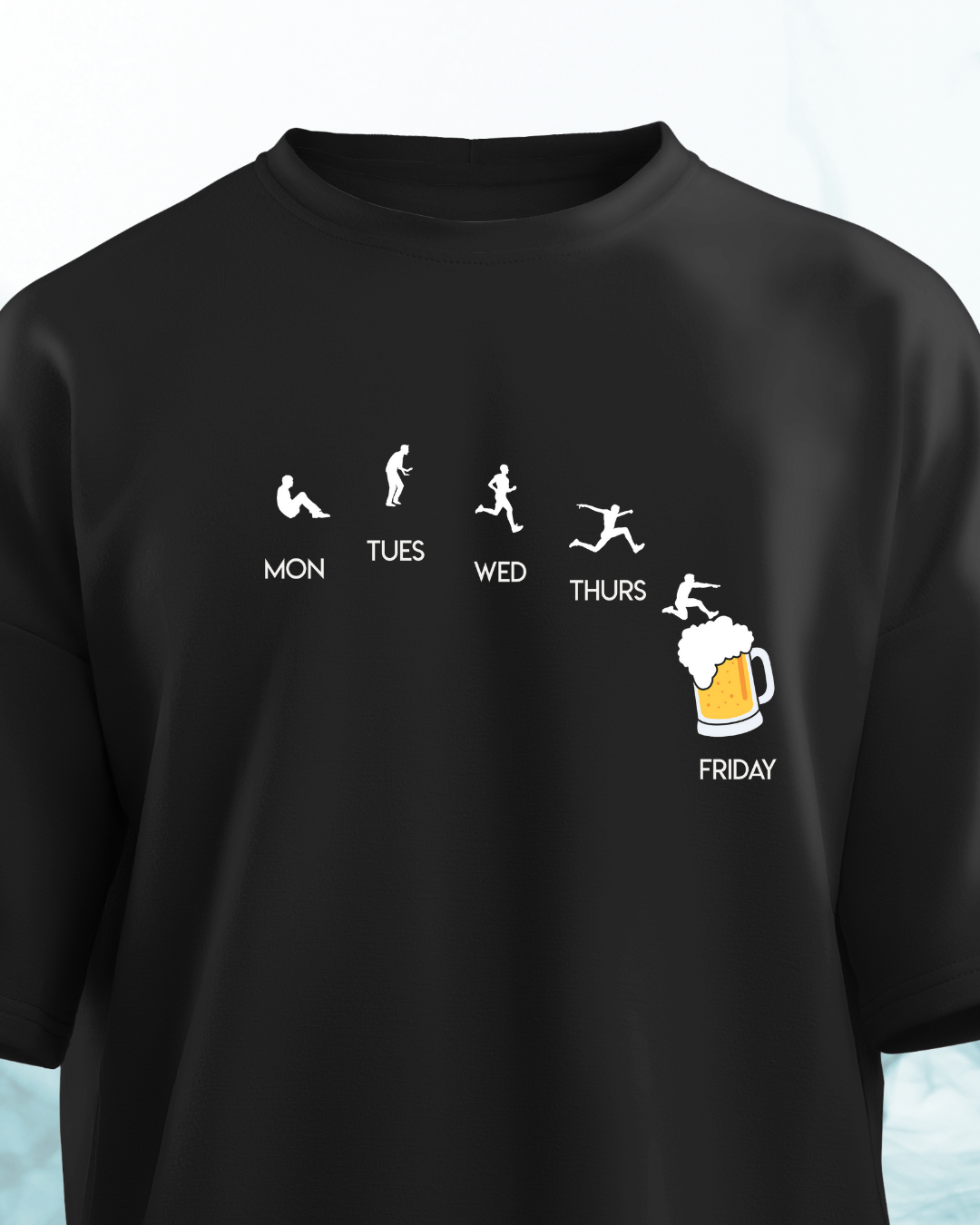 Beer lover Monday to Friday Transition - Oversized Tshirt