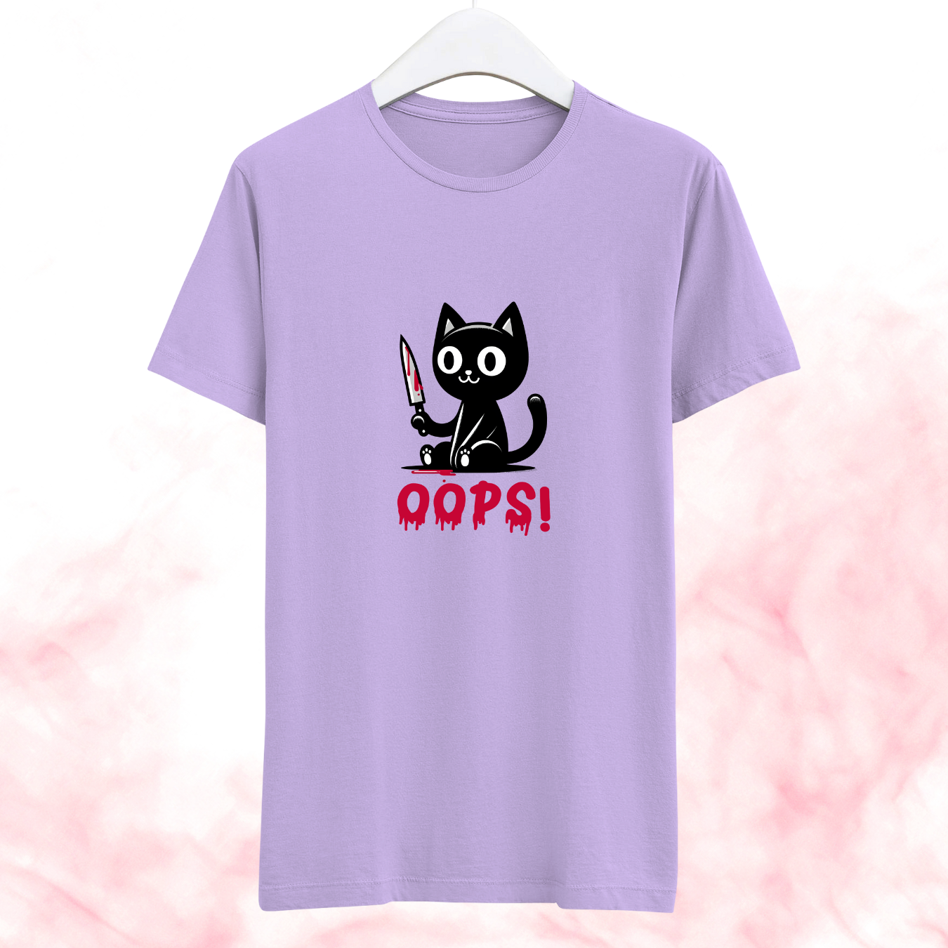 OOPS - Funny Cat Half Sleeve Tshirt