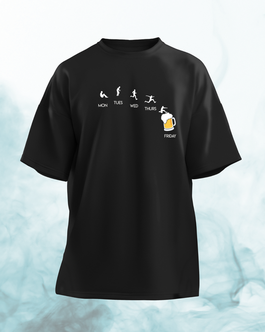 Beer lover Monday to Friday Transition - Oversized Tshirt