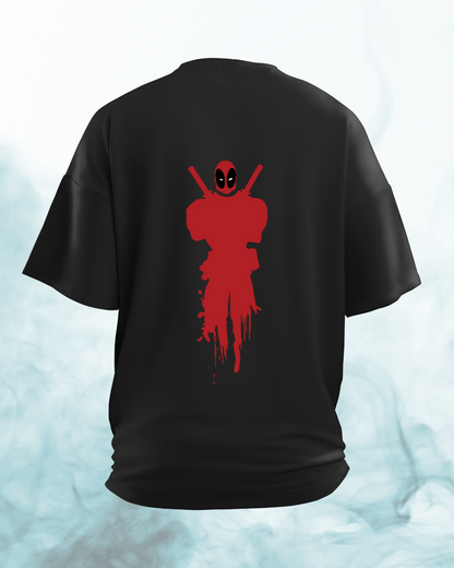 Deadpool Abstract Dual Design - Oversized Tshirt